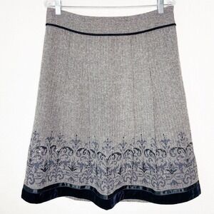 LOFT A-Line Skirt in Black and Gray
